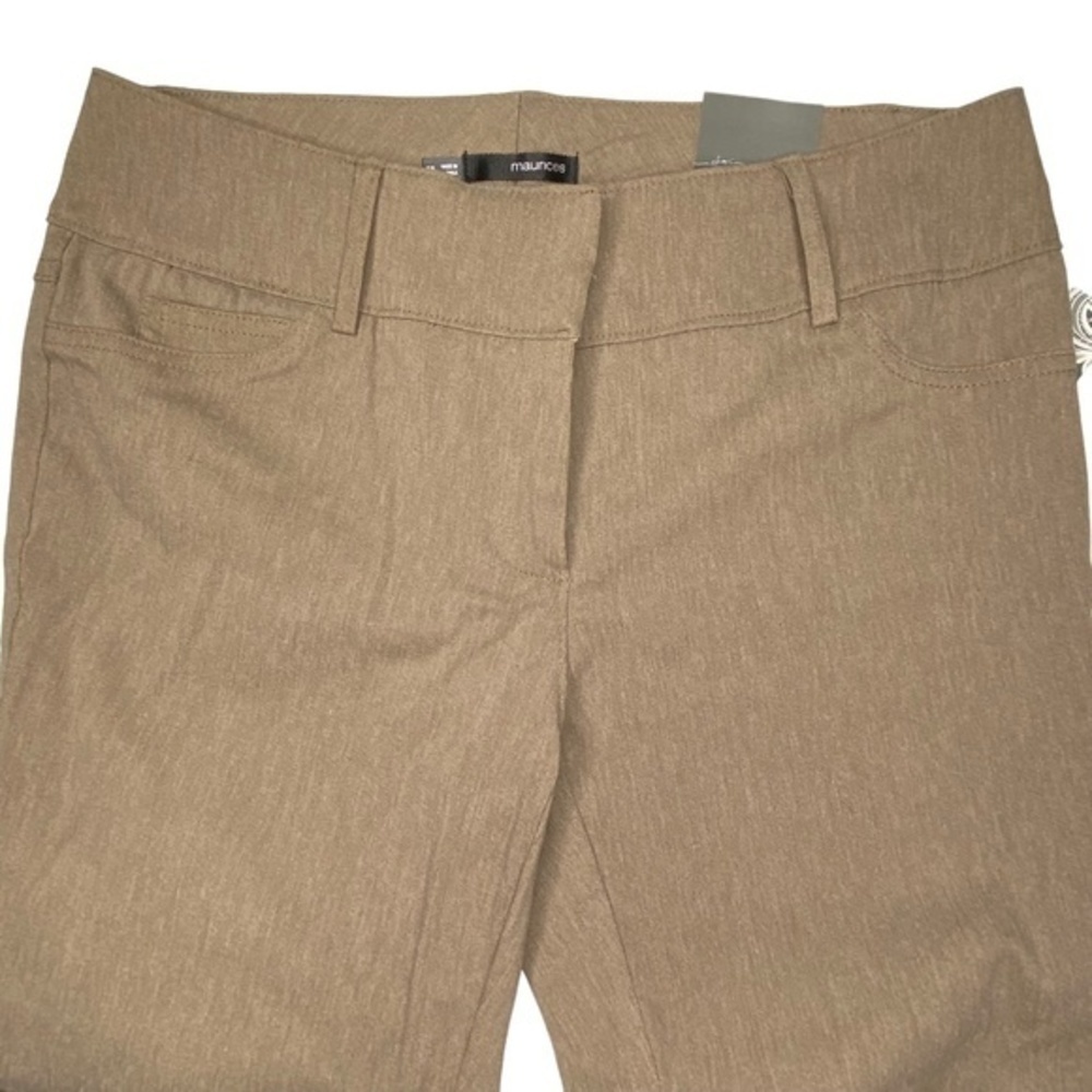 Maurices Smart Trouser Capri Pants Taupe Business Career Casual Dress Size 5 6 - Picture 7 of 16